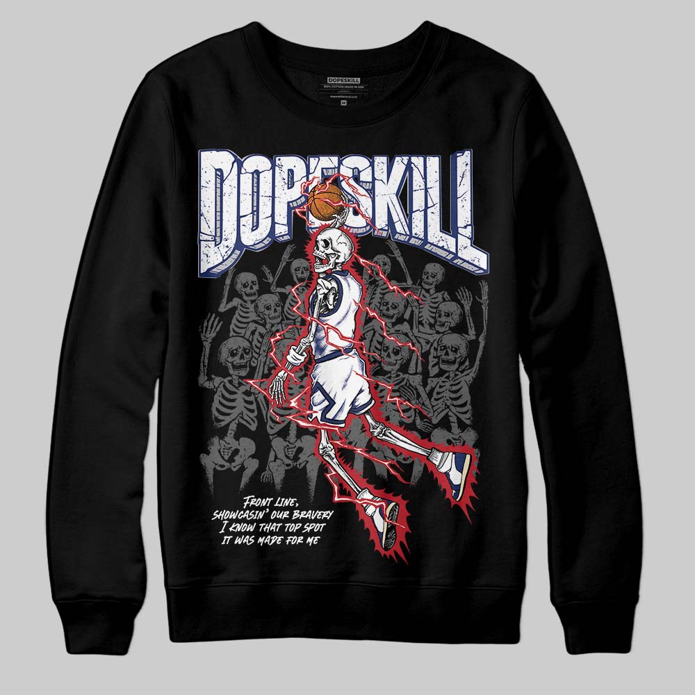 Rare Air Deep Royal Blue 1s DopeSkill Sweatshirt Thunder Dunk Graphic