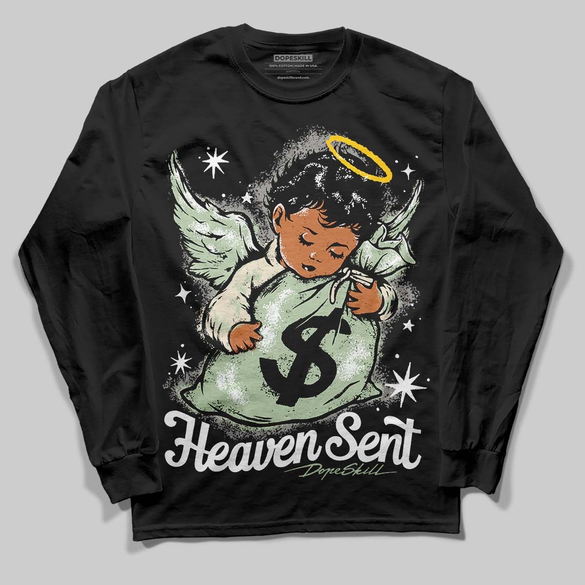 Seafoam 4s 2025 DopeSkill Long Sleeve T-Shirt Heaven Sent Graphic