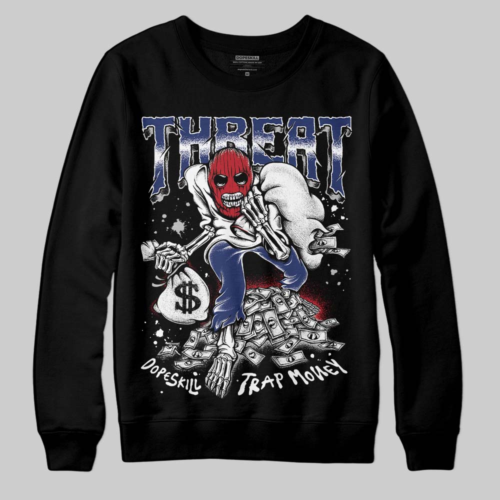 Rare Air Deep Royal Blue 1s DopeSkill Sweatshirt Threat Graphic