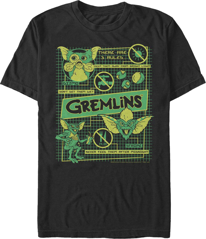 3 Rules Gremlins T-Shirt