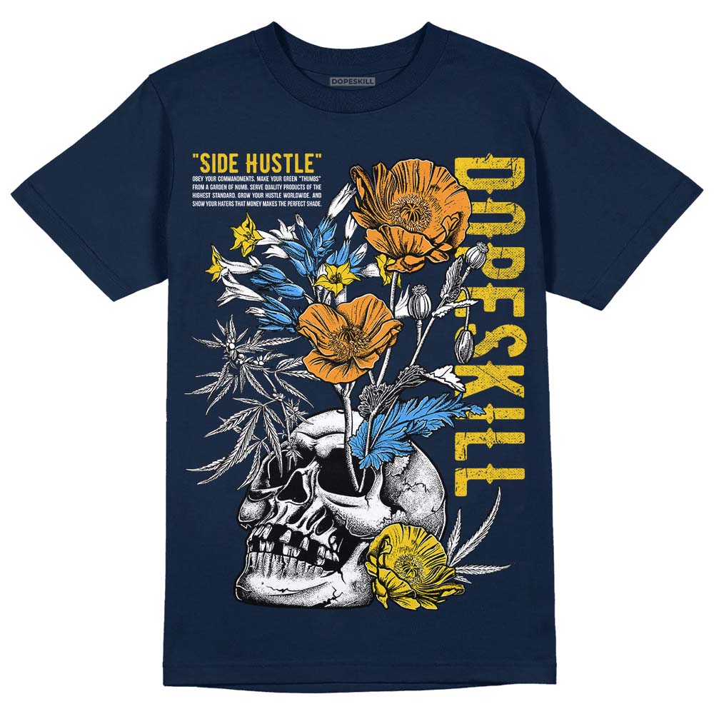 Michigan Dunks DopeSkill Midnight Navy T-Shirt Side Hustle Graphic