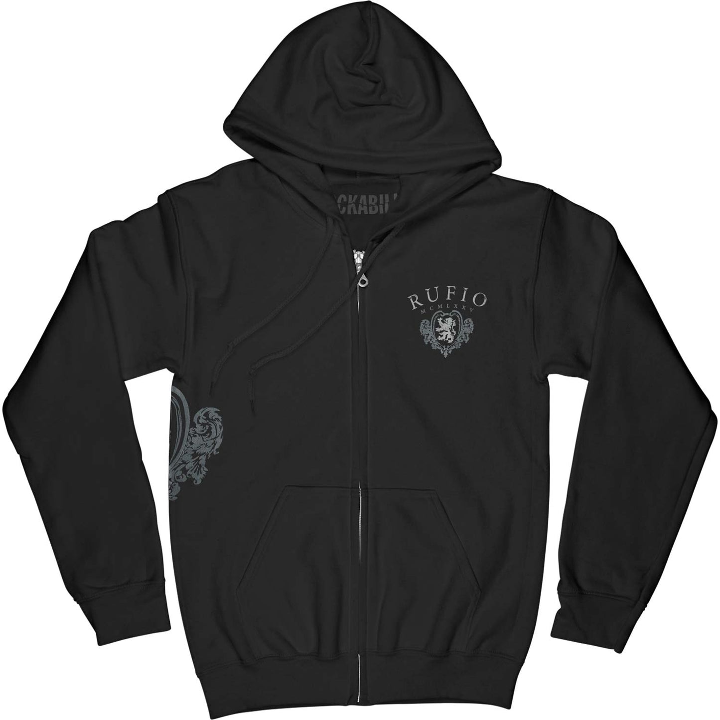 Crest Zippered Hooded Sweatshirt Style004