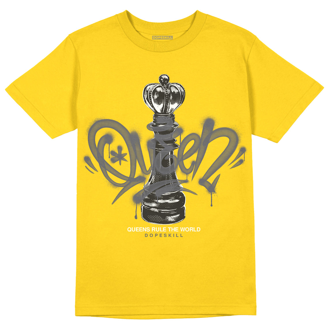 Lightning 4s DopeSkill Tour Yellow T-shirt Queen Chess Graphic