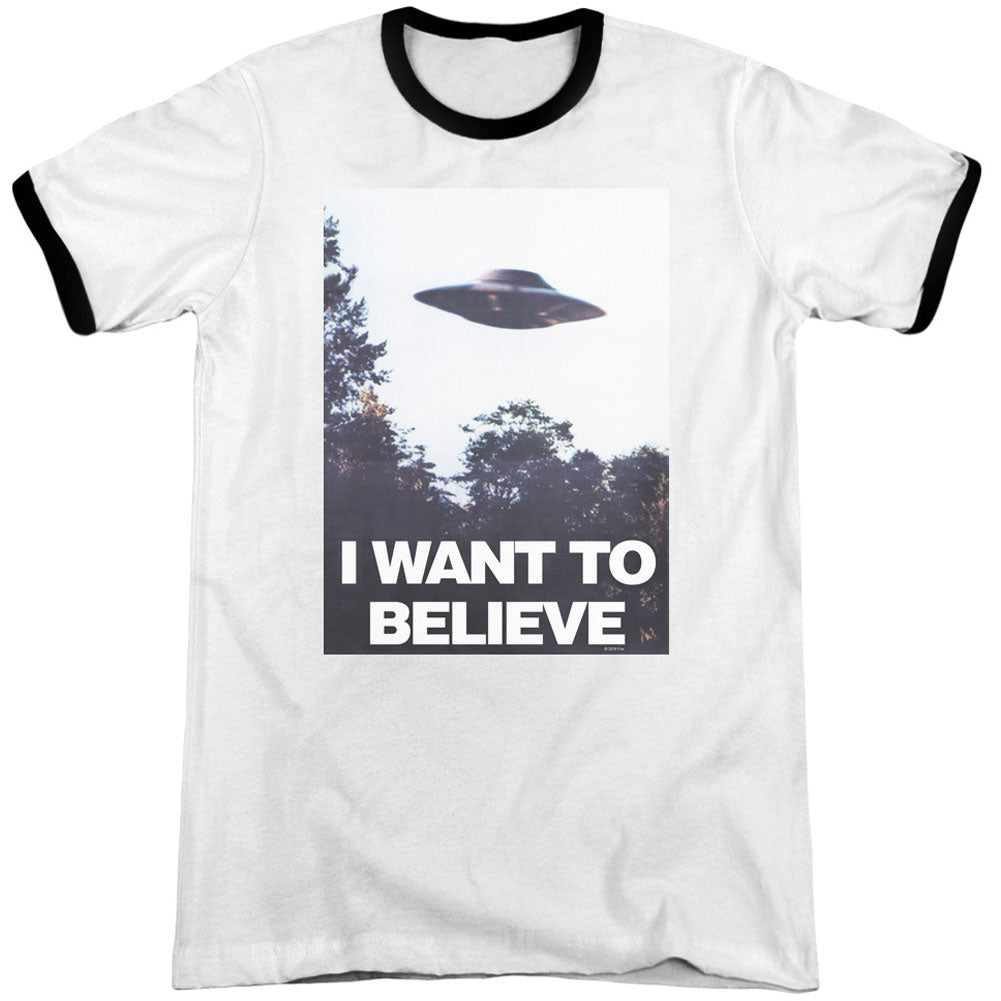 Believe Poster Adult Ringer T-shirt