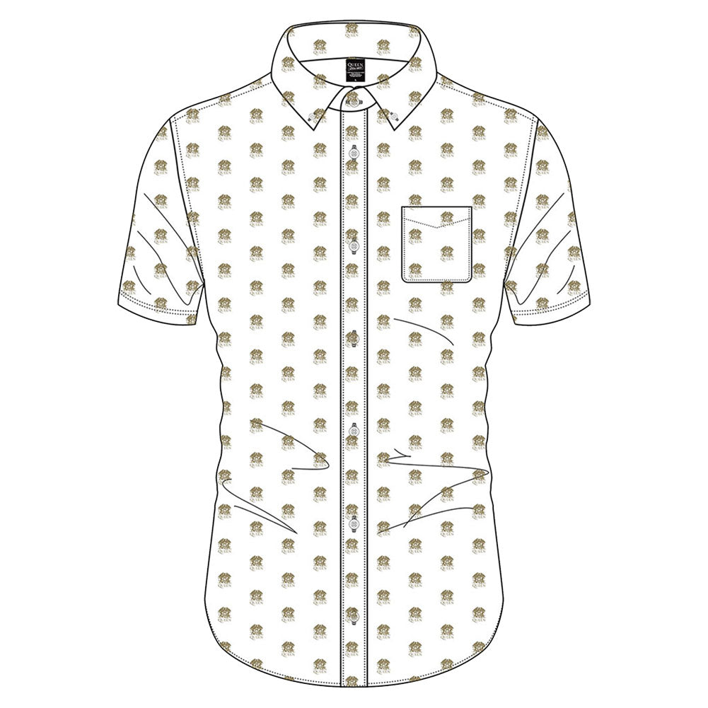 Crest Pattern (All Over Print) Dress Shirt Style001