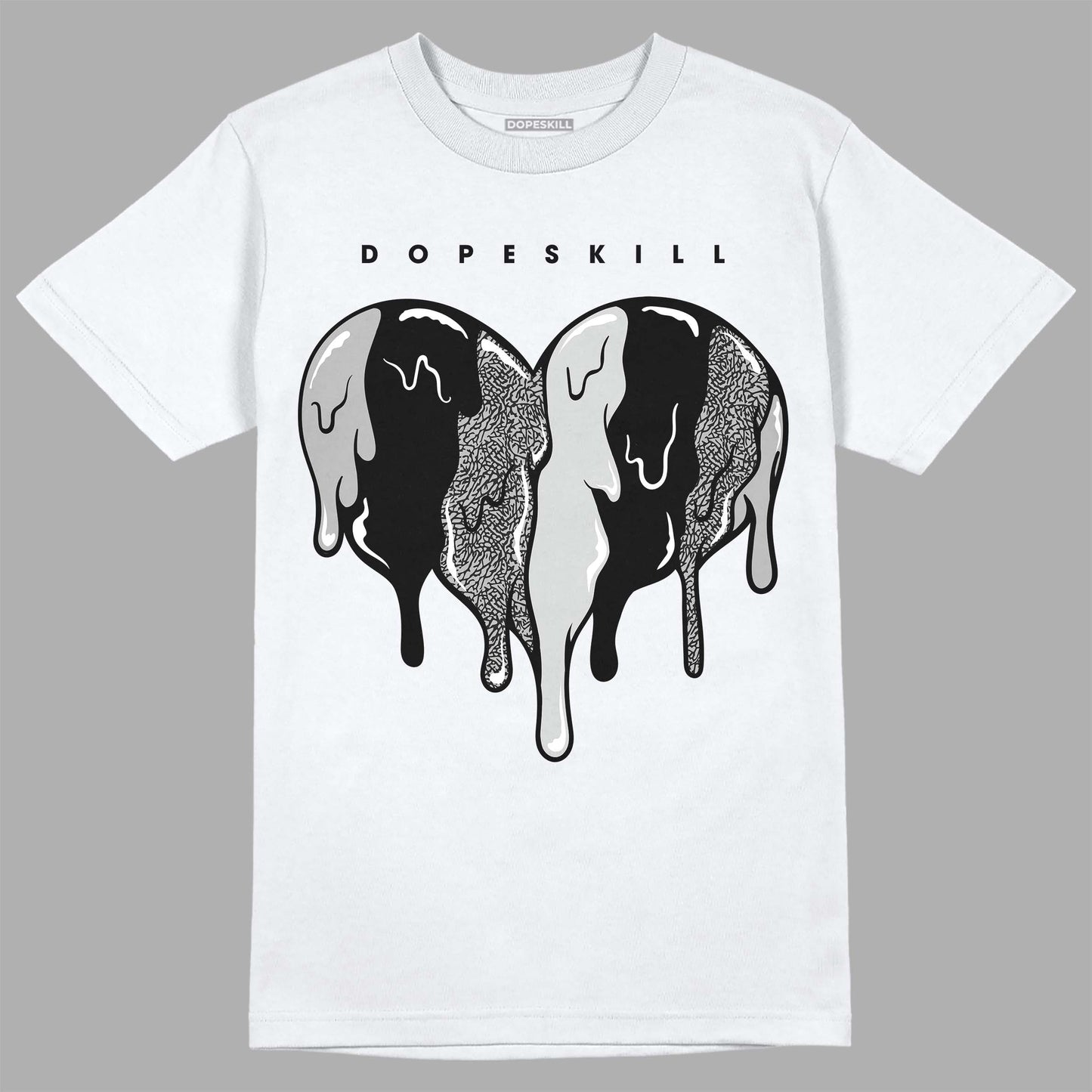 Off Noir 3s DopeSkill T-Shirt Slime Drip Heart Graphic
