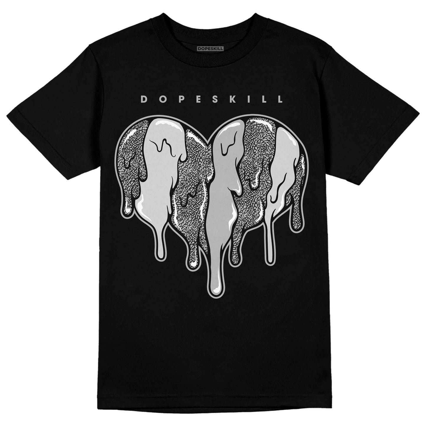 Off Noir 3s DopeSkill T-Shirt Slime Drip Heart Graphic