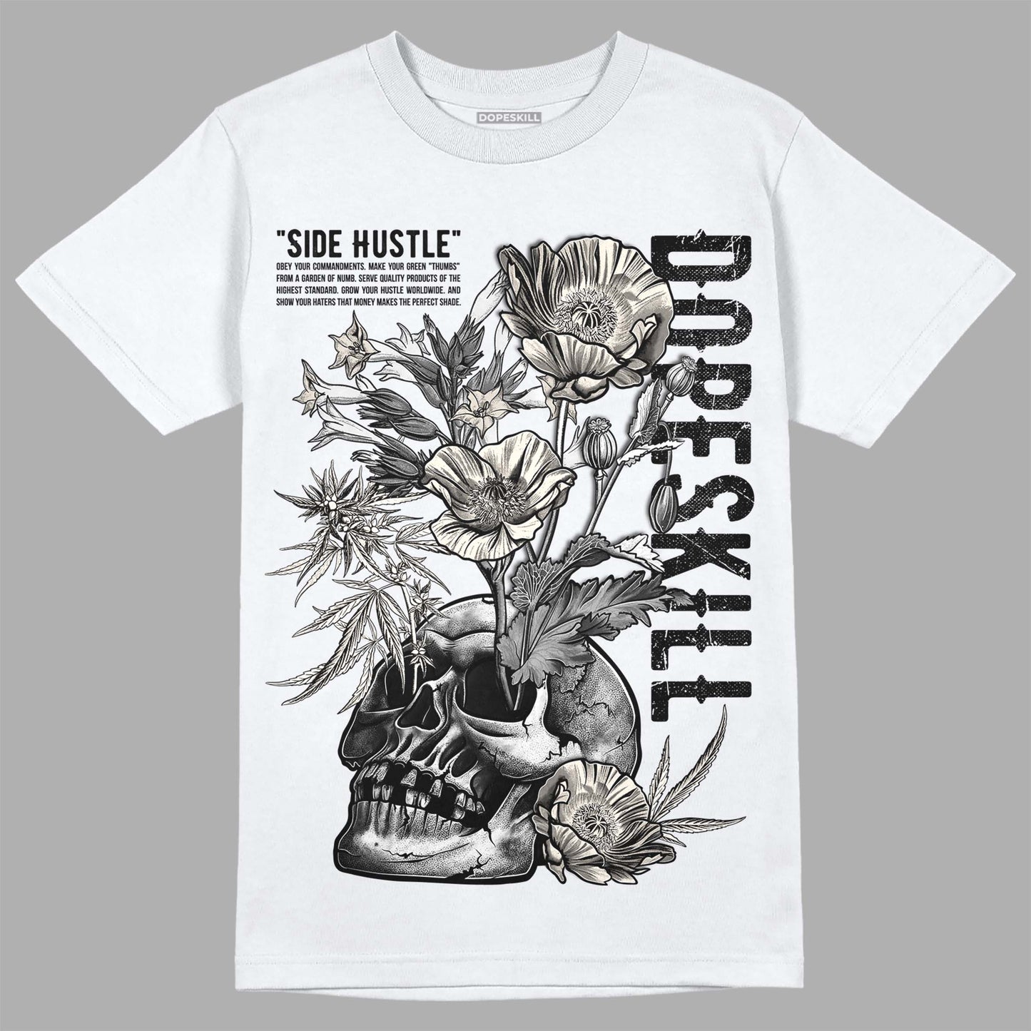 Off Noir 3s DopeSkill T-Shirt Side Hustle Graphic