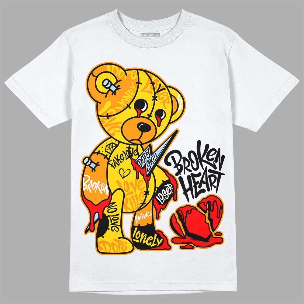 Yellow Ochre 6s DopeSkill T-Shirt Broken Heart Graphic