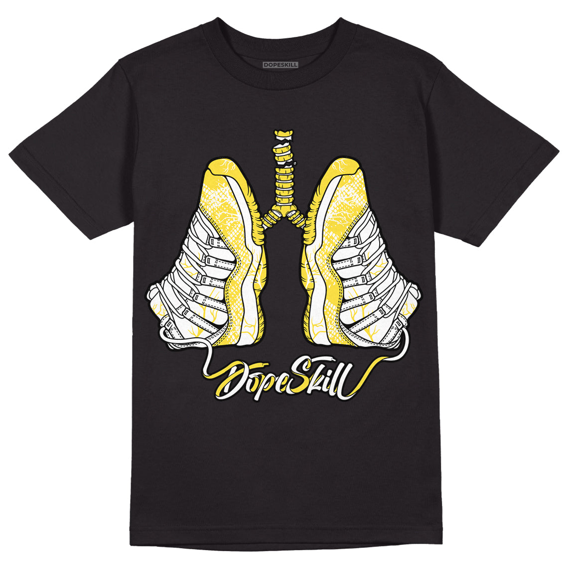 Yellow Snakeskin 11s DopeSkill T-Shirt Breathe Graphic
