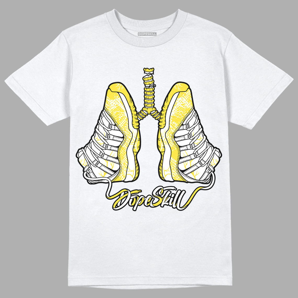 Yellow Snakeskin 11s DopeSkill T-Shirt Breathe Graphic