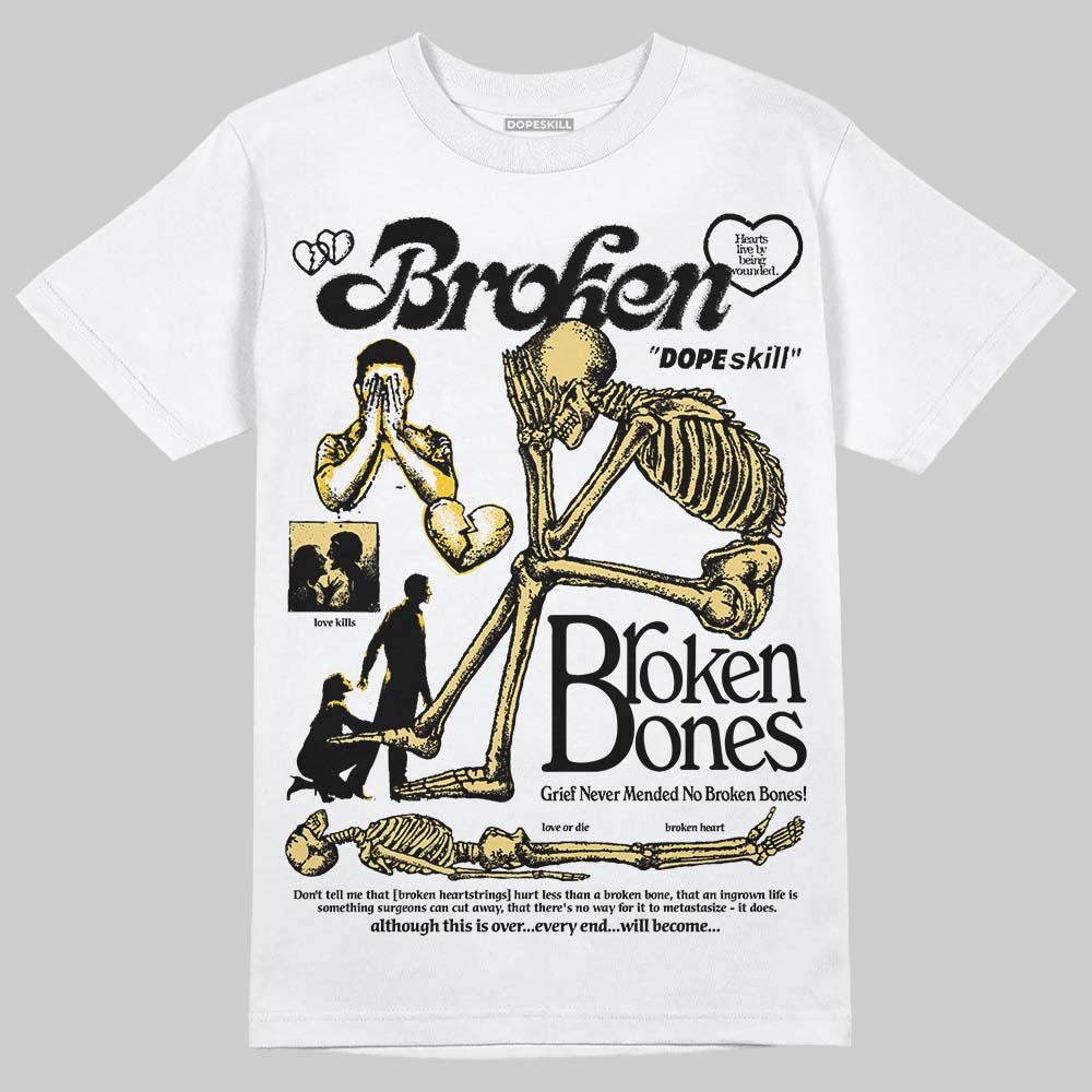 Quai 54 x Tour Yellow Black 1s DopeSkill T-Shirt Broken Bones Graphic