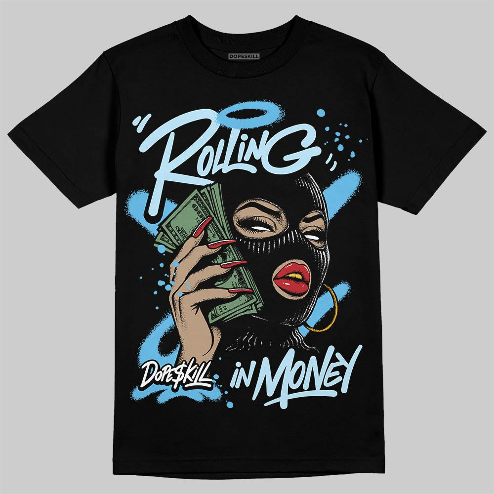 Legend Blue 11s DopeSkill T-Shirt Rolling in Money Graphic