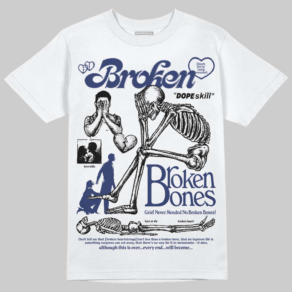 Rare Air Deep Royal Blue 1s DopeSkill T-Shirt Broken Bones Graphic