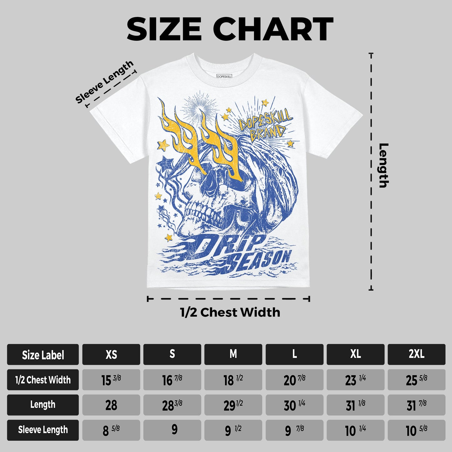 Royal Blue Collection DopeSkill Oversize Print T-Shirt Drip Season Graphic