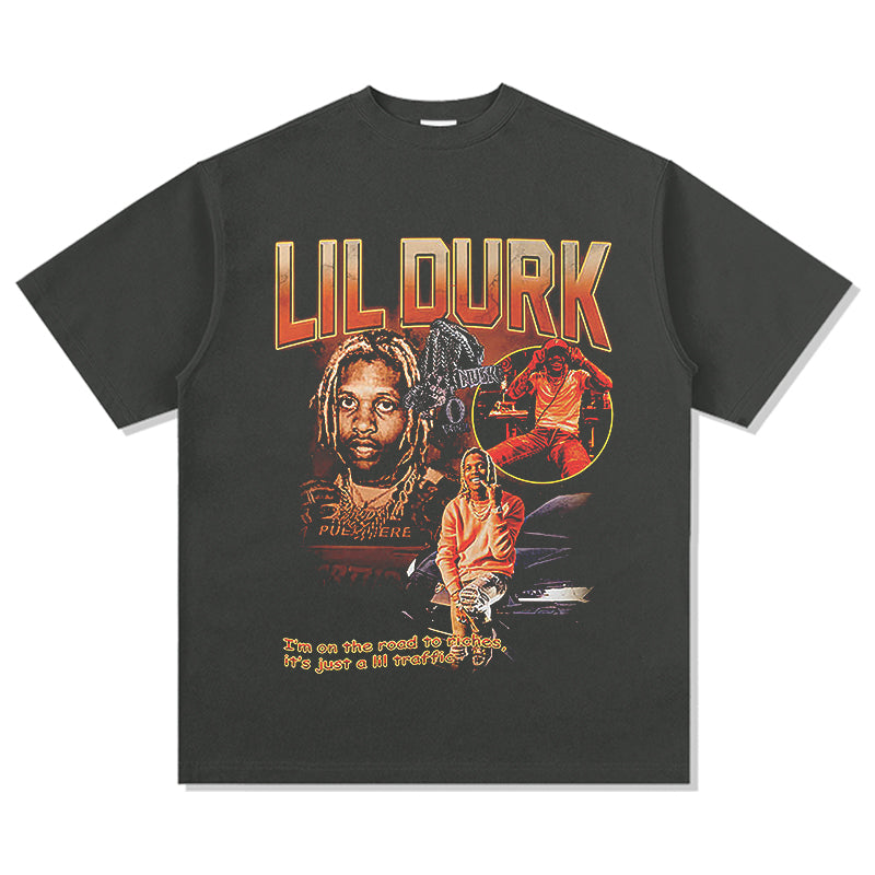 I Am on the Road to Riches,its Just a Lil Traffic by Lil Durk TEE