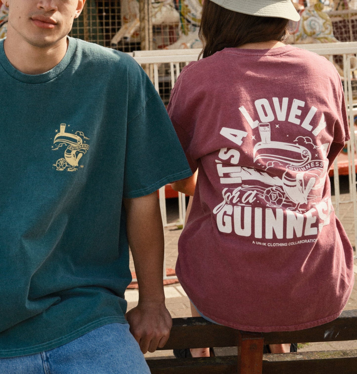 Guinness x UN:IK 'Football Toucan' Vintage Washed Tee Twinpack