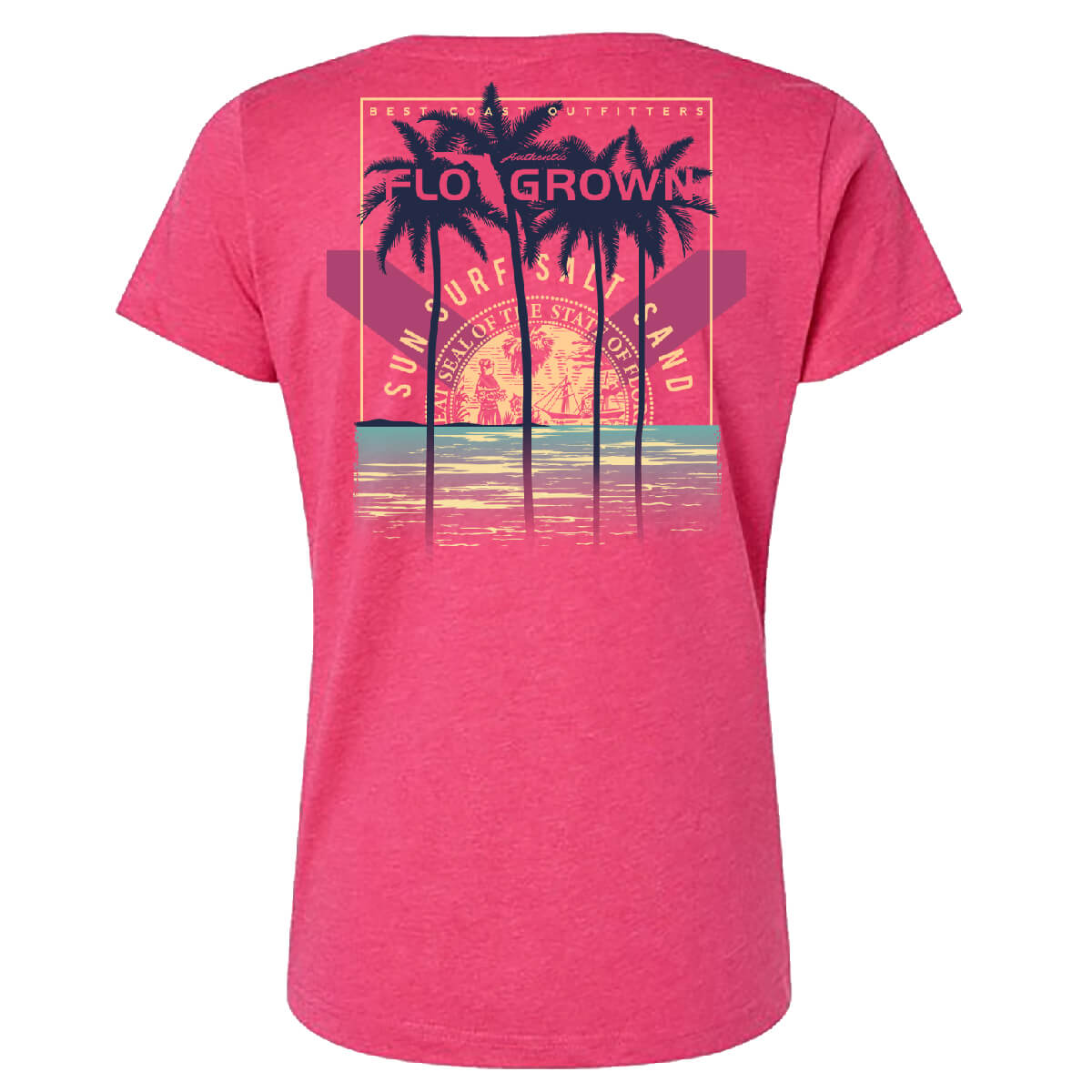 Crest Beach Poster Womens Tee