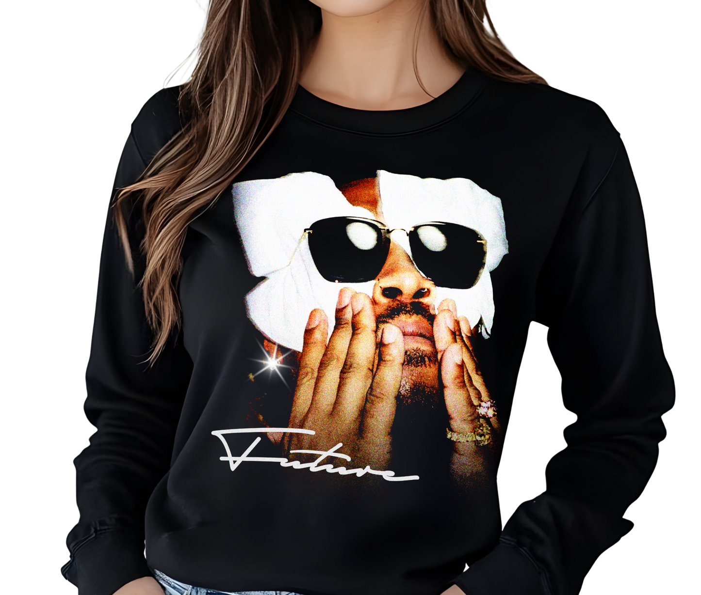 Future We Don’t Trust You Long Sleeve T-Shirt – Vintage Hip Hop Rap Shirt, Retro Streetwear for Music Fans