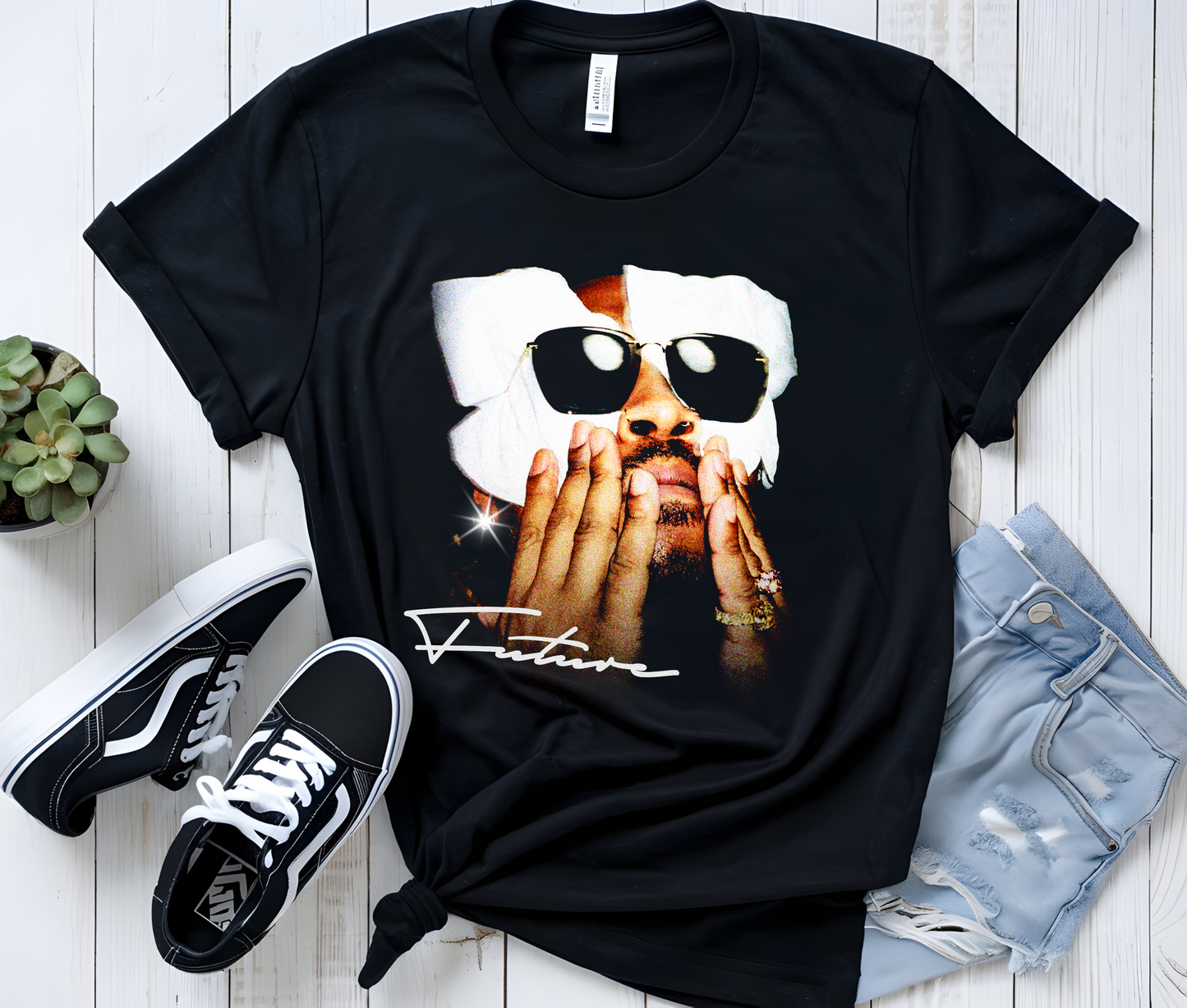 Future We Don’t Trust You Graphic Tee – Vintage Hip Hop Rap T-Shirt, Retro Streetwear for Music Fans