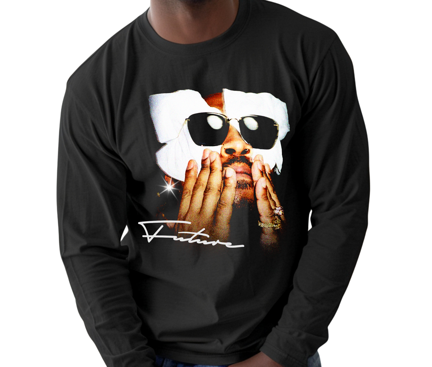 Future We Don’t Trust You Long Sleeve T-Shirt – Vintage Hip Hop Rap Shirt, Retro Streetwear for Music Fans