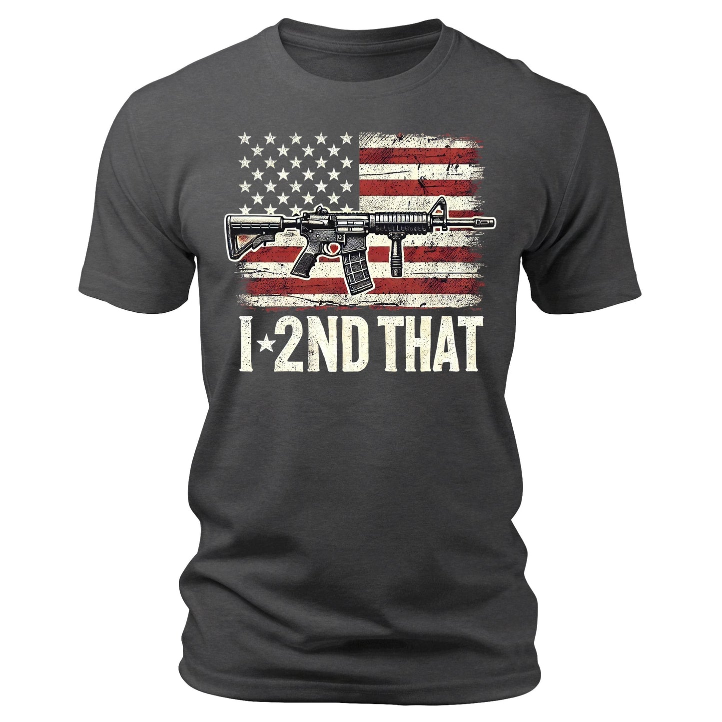 I 2nd That Second Amendment Pro Gun American Flag Patriotic Graphic T-Shirt