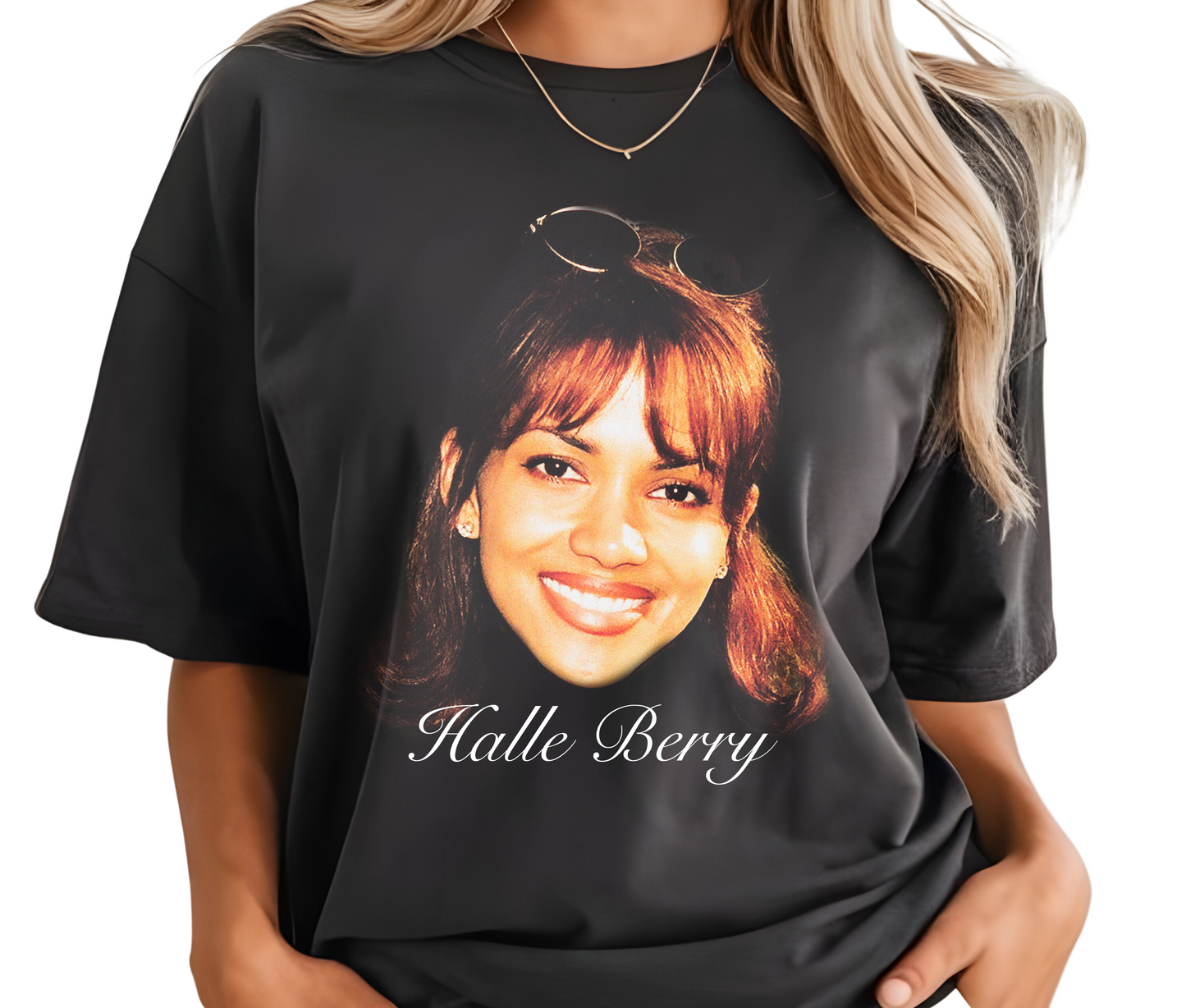 Halle Berry 90s Supermodel Graphic Tee – Oscar-Winning Icon Retro Movie T-Shirt, Vintage Hollywood Streetwear