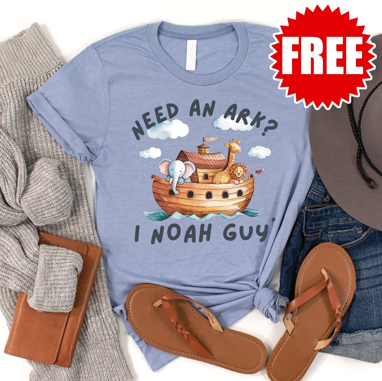 I Noah Guy Tee - Heather Blue - 0