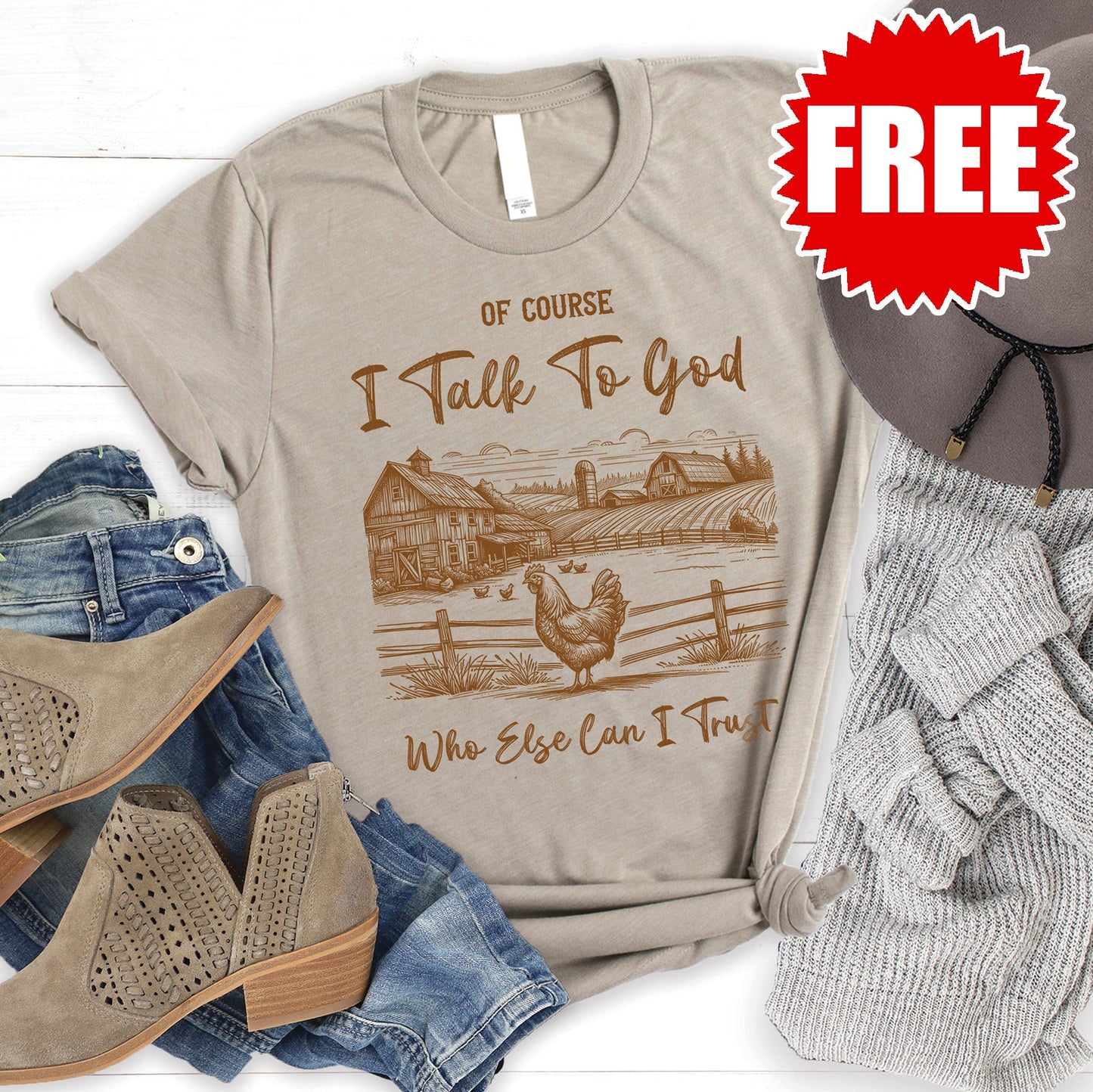I Talk to God Tee - Heather Stone - 0