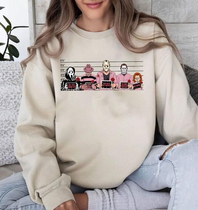 Horror Valentine sweatshirt Valentine Killer Story sweatshirt , Be My Valentine Hoodie and Sweater; T-shirt Cotton Polyester