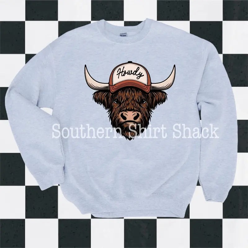 Howdy Highland Cow Sweatshirt