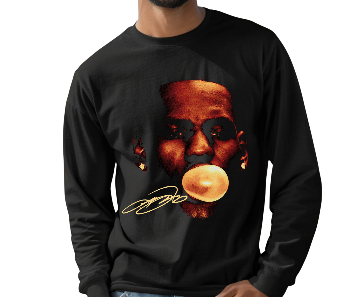 LeBron James Bubble Gum Long Sleeve T-Shirt – Rare Vintage Basketball Shirt, Retro Streetwear Tee