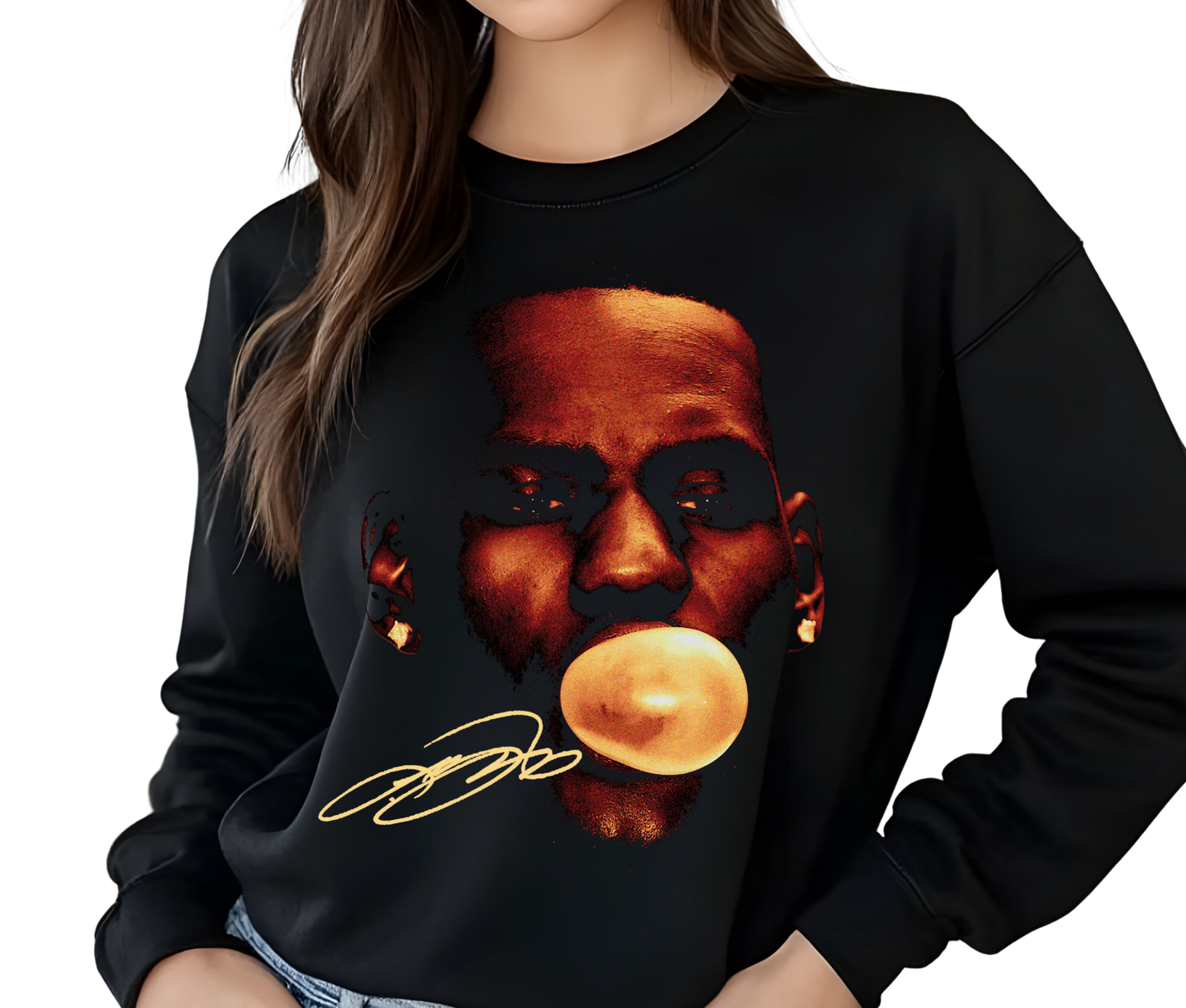 LeBron James Bubble Gum Long Sleeve T-Shirt – Rare Vintage Basketball Shirt, Retro Streetwear Tee