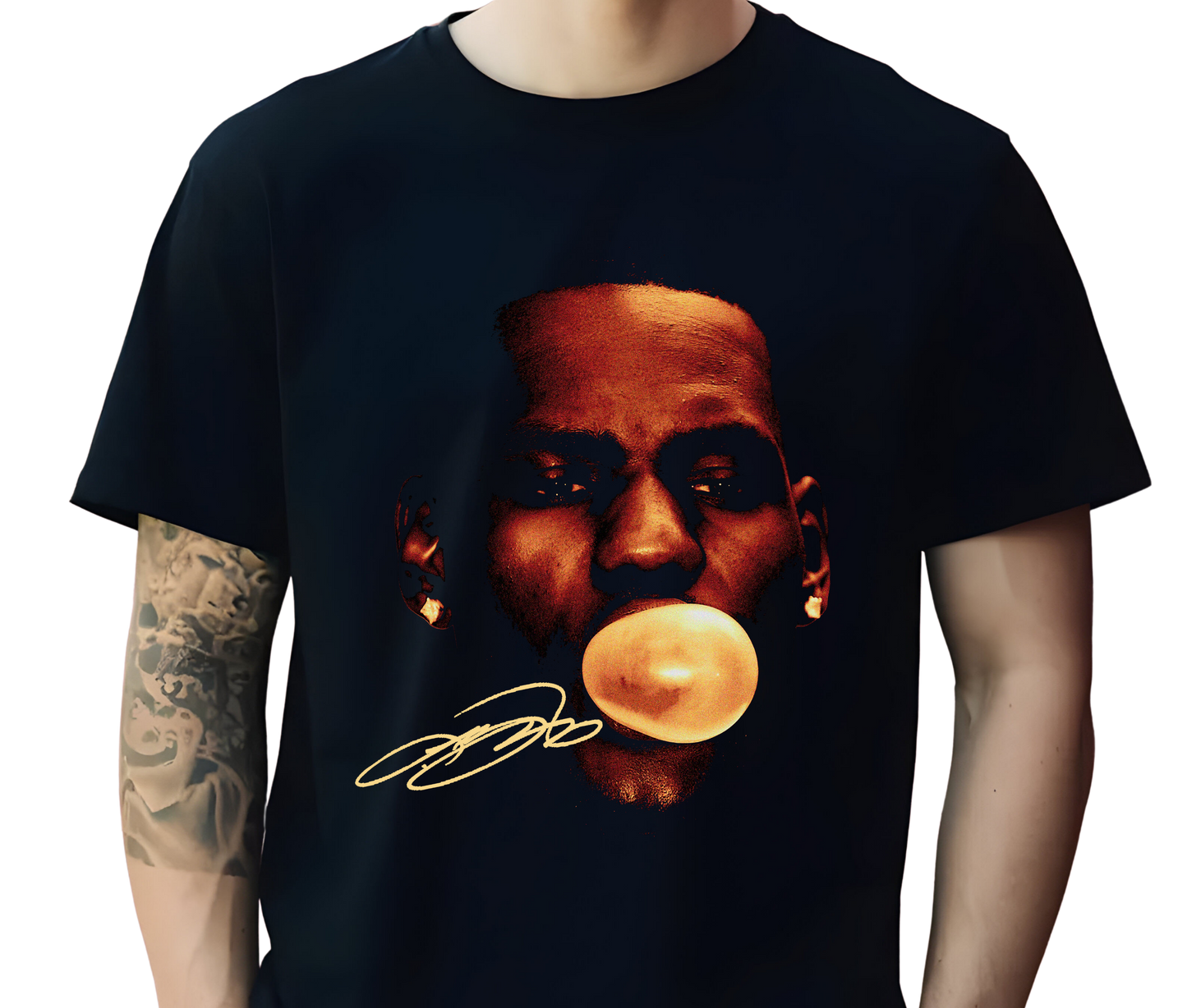 LeBron James Bubble Gum Graphic Tee – Rare Vintage Basketball Shirt, Retro Streetwear T-Shirt