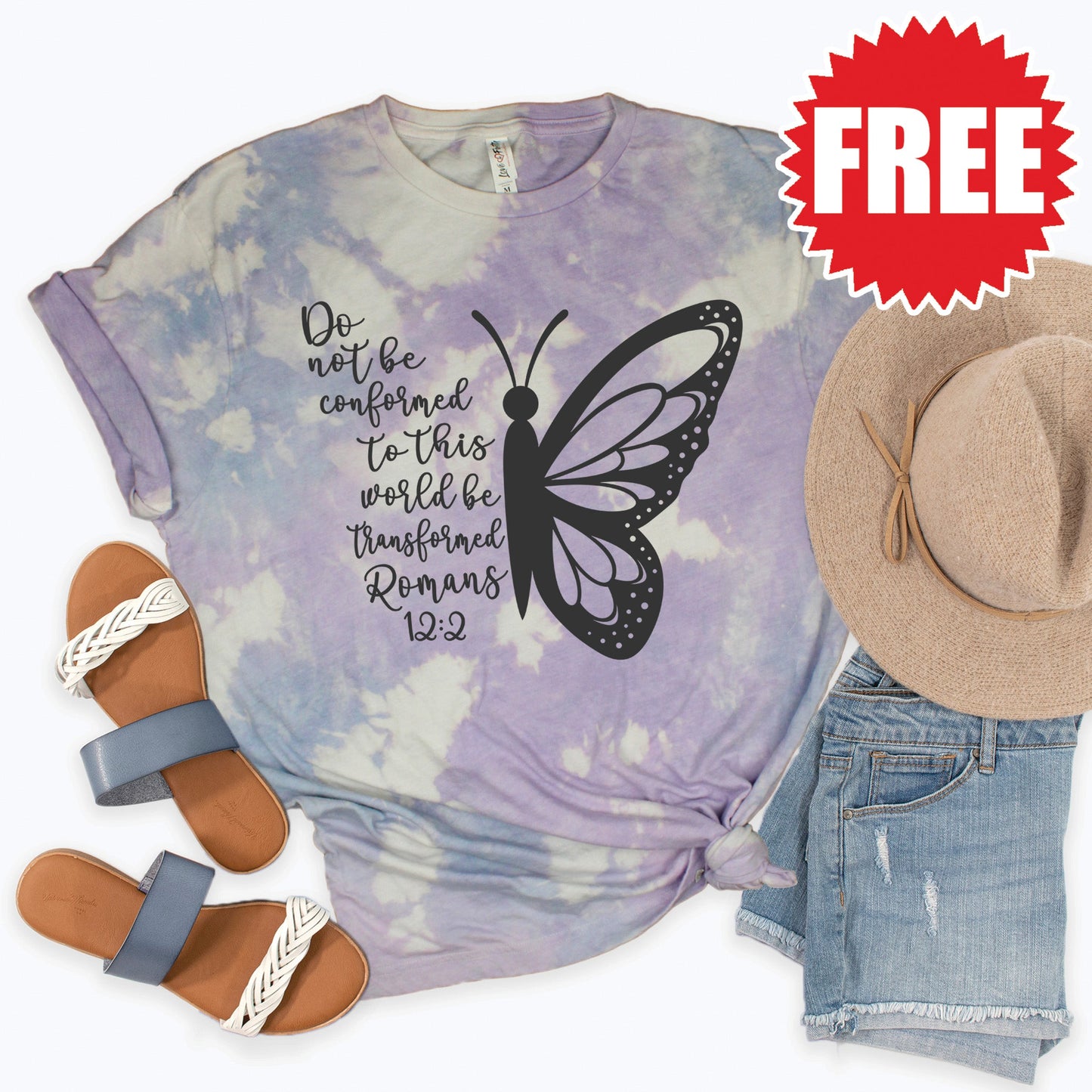 Do Not Be Conformed Tee - Lavender Sky Tie Dye - 0