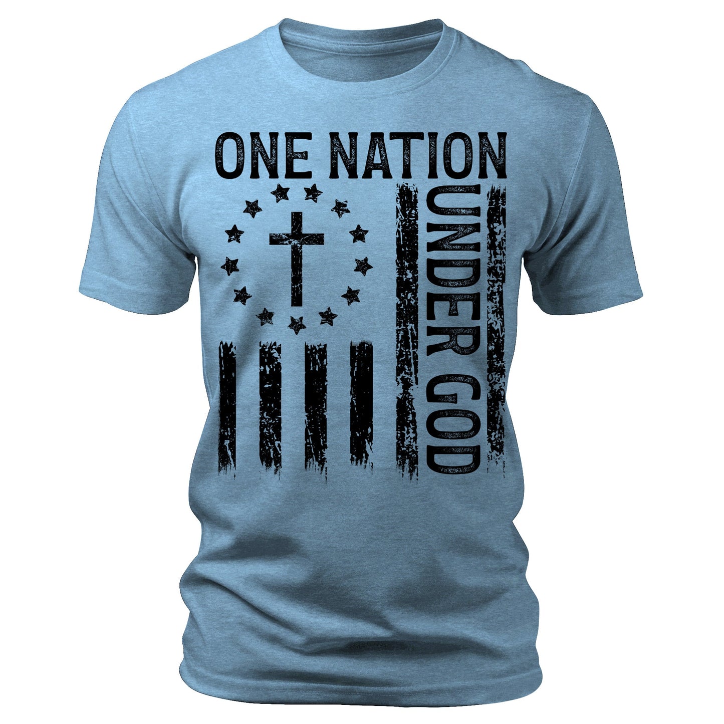 One Nation Under God Flag 4th Of July Patriotic Christian T-Shirt