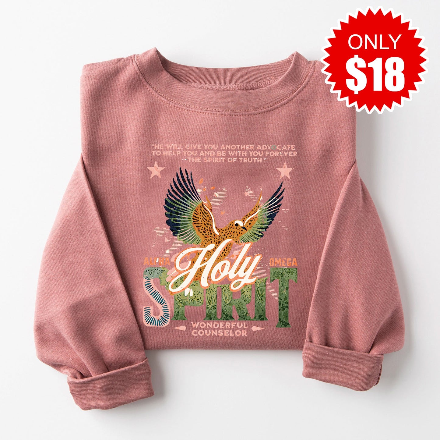 Holy Spirit Sweatshirt - Heather Mauve - 18