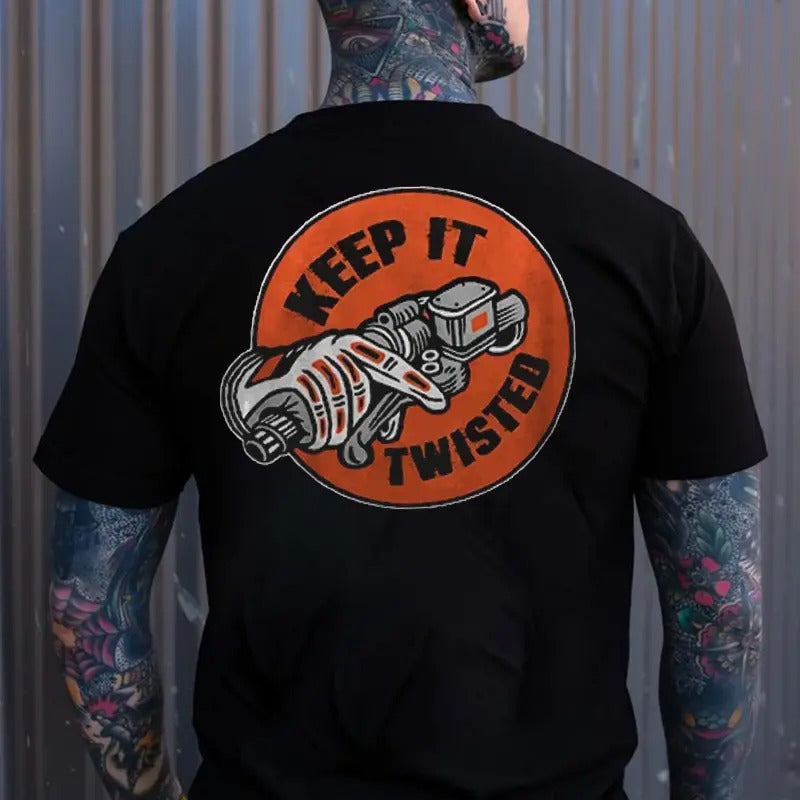 Men's KEEP IT TWISTED Motor Head Graphic Casual Print T-shirt, Sweatshirt, Hoodie Unisex Shirt, Naughty Clothes Men - Unisex Shirt, Naughty Clothes Men Classic Cotton Fabric Menswear