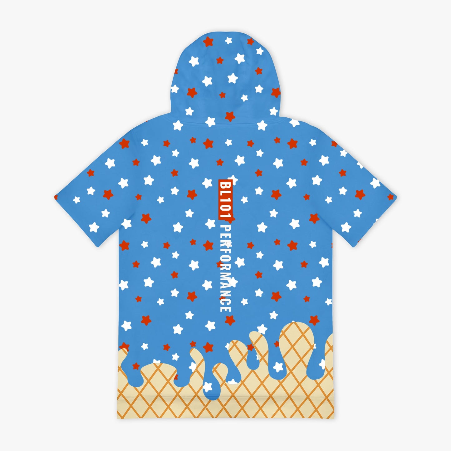 BSBL-SZN Youth Short Sleeve Hoodie V3 - USA Ice Cream