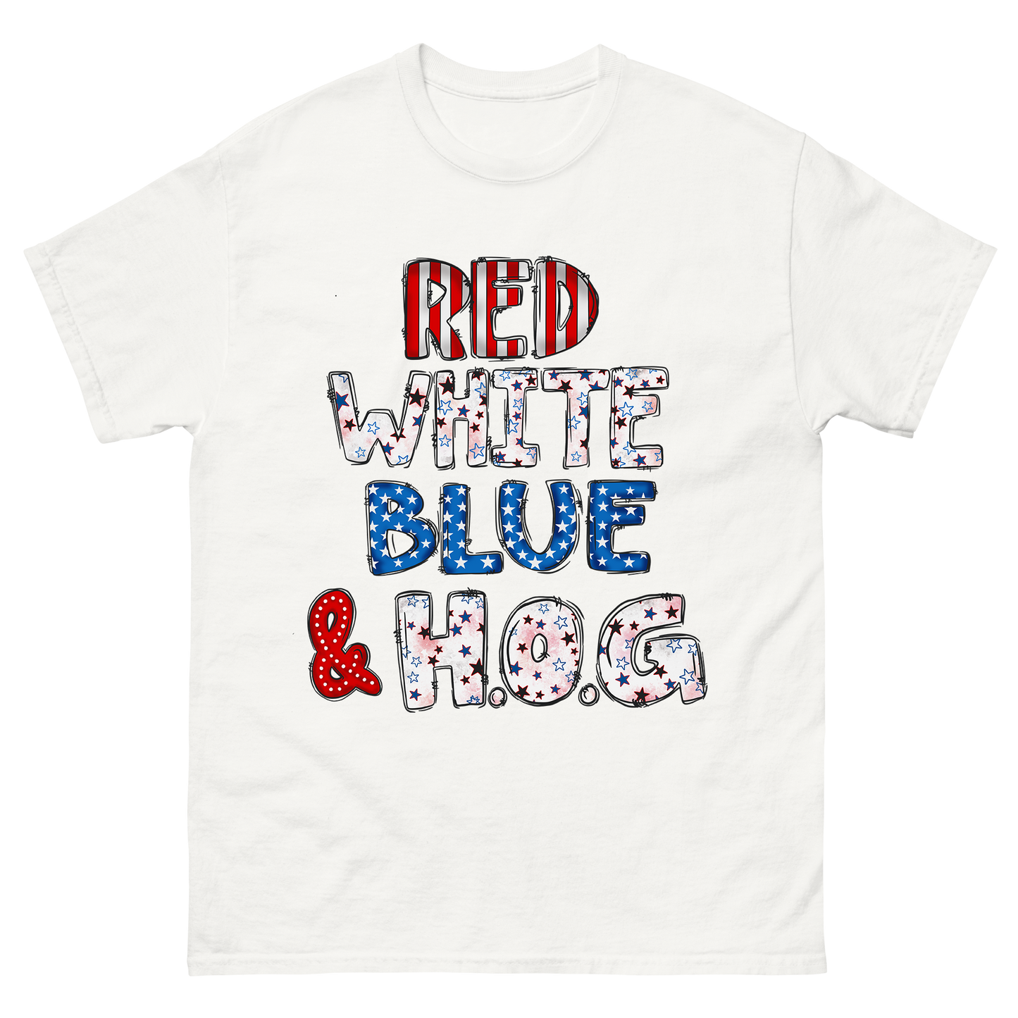 Red, White, Blue & HOG T-Shirt