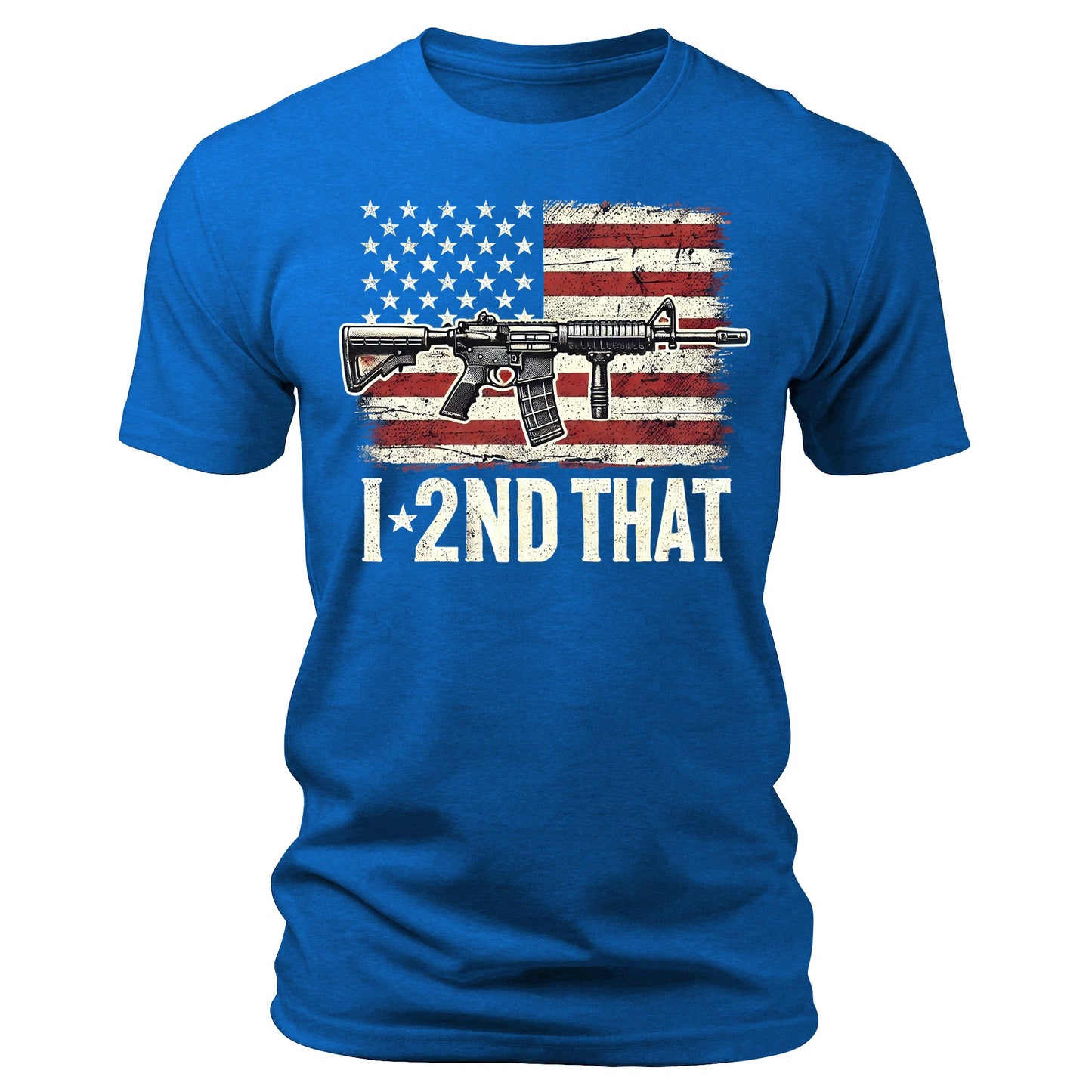 I 2nd That Second Amendment Pro Gun American Flag Patriotic Graphic T-Shirt