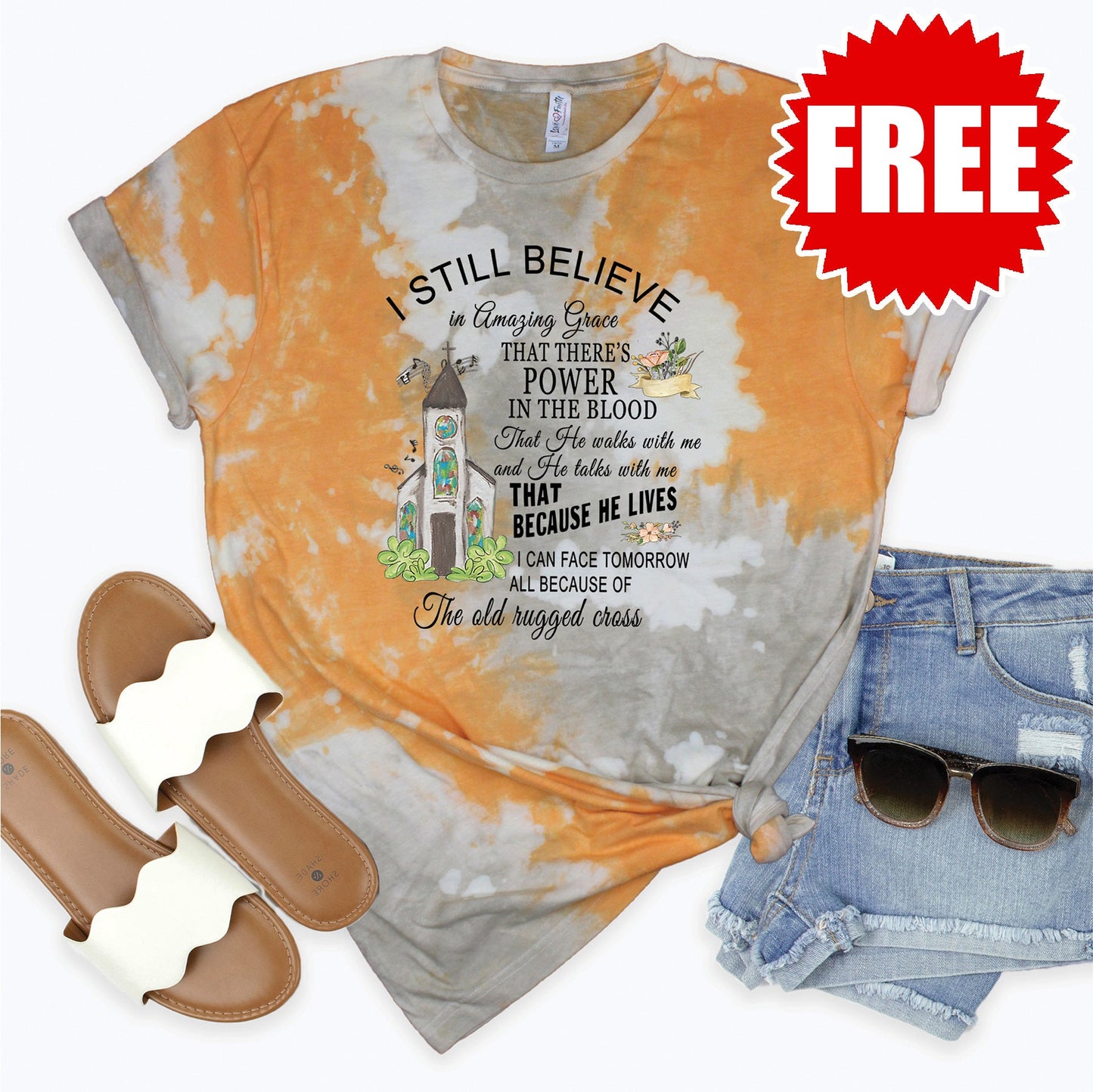 I Still Believe Tee - Toast Splash Tie Dye - 0