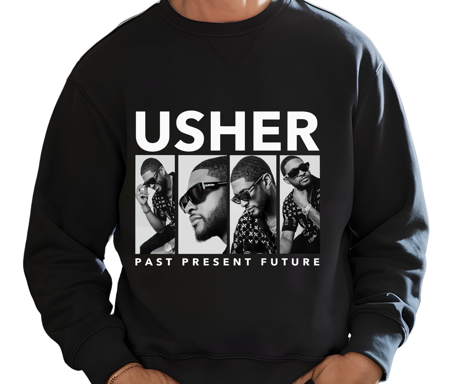 Usher Past Present Future Tour Sweatshirt – Rare Vintage R&B Streetwear Sweater