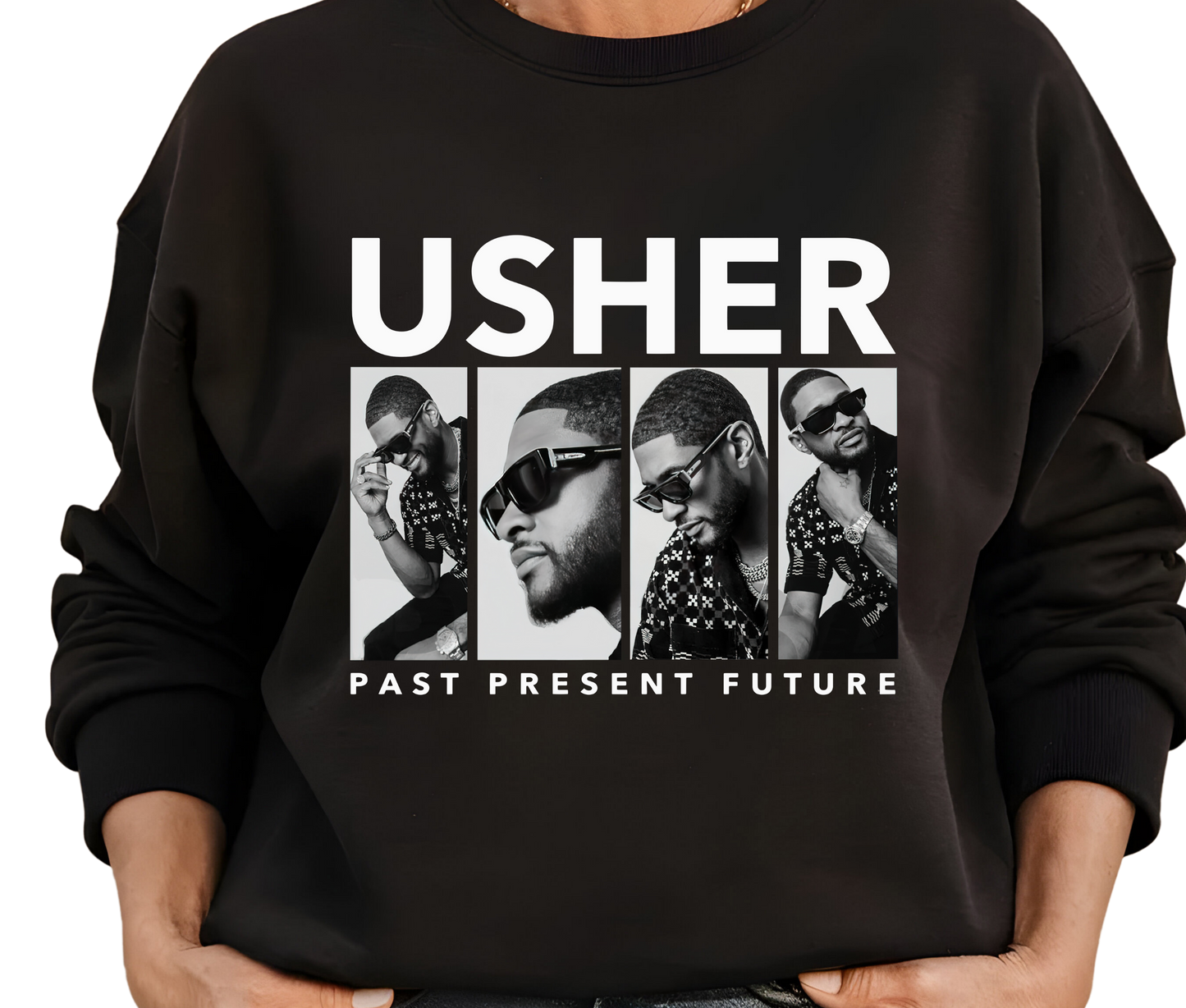 Usher Past Present Future Tour Sweatshirt – Rare Vintage R&B Streetwear Sweater