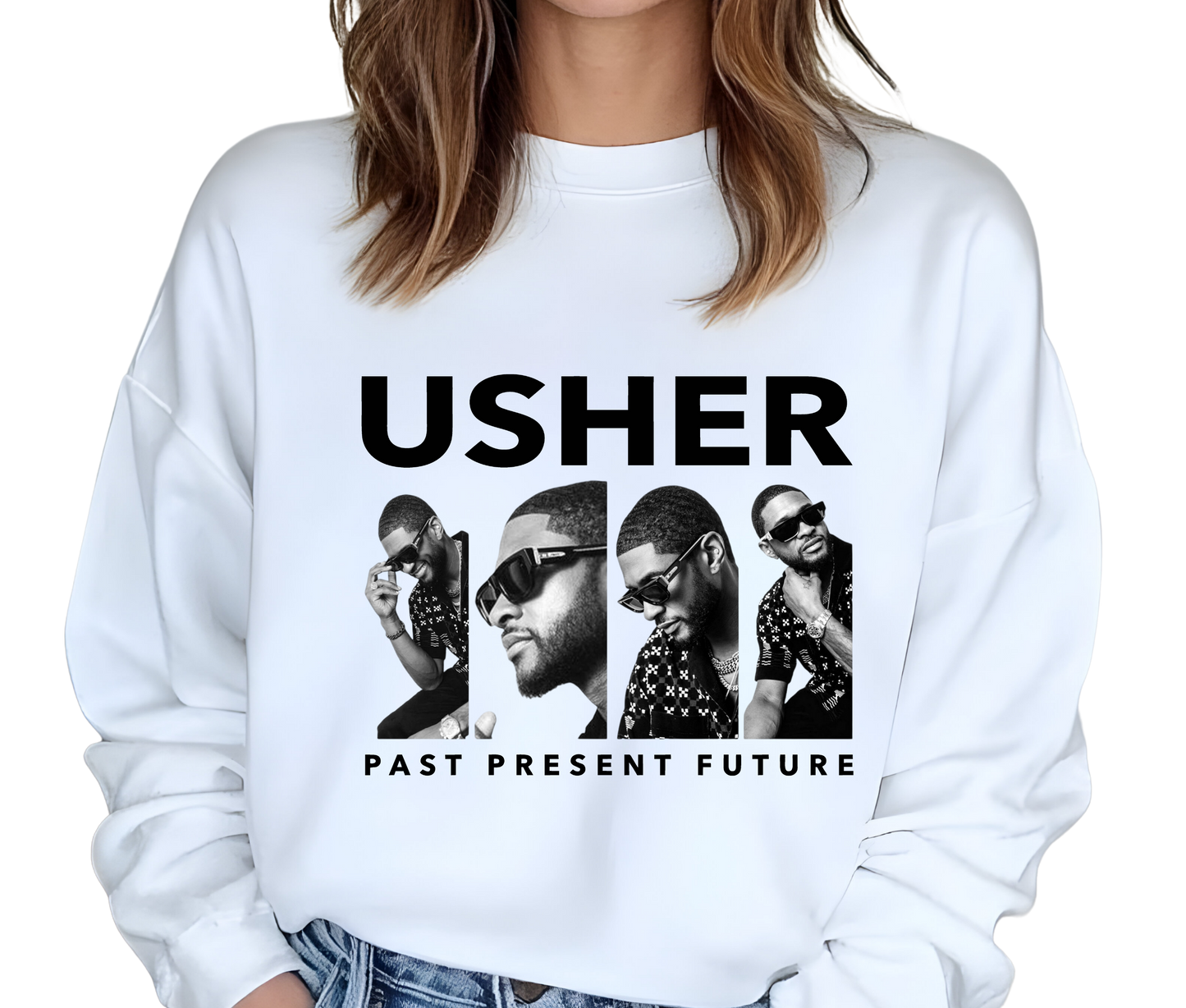 Usher Past Present Future Tour Sweatshirt – Rare Vintage R&B Streetwear Sweater