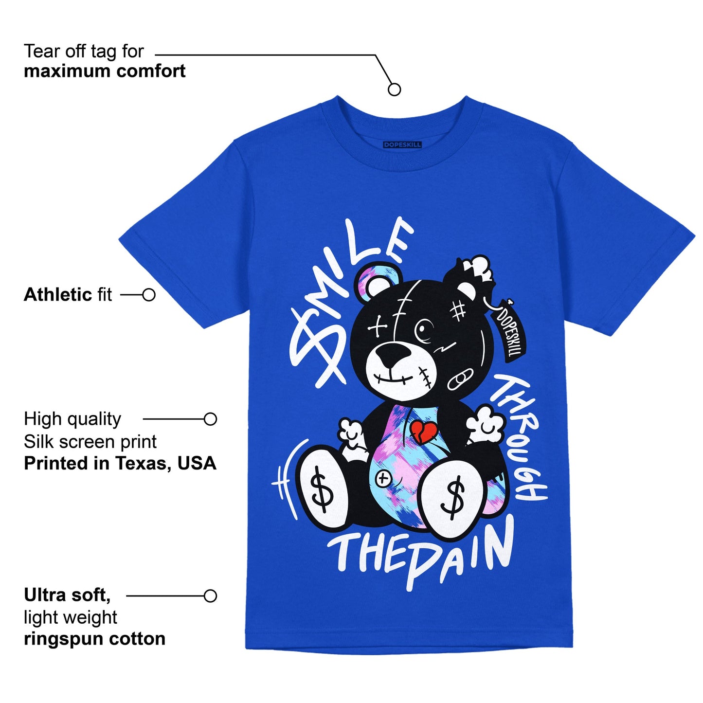 Hyper Royal 12s DopeSkill Hyper Royal T-shirt BEAN Graphic
