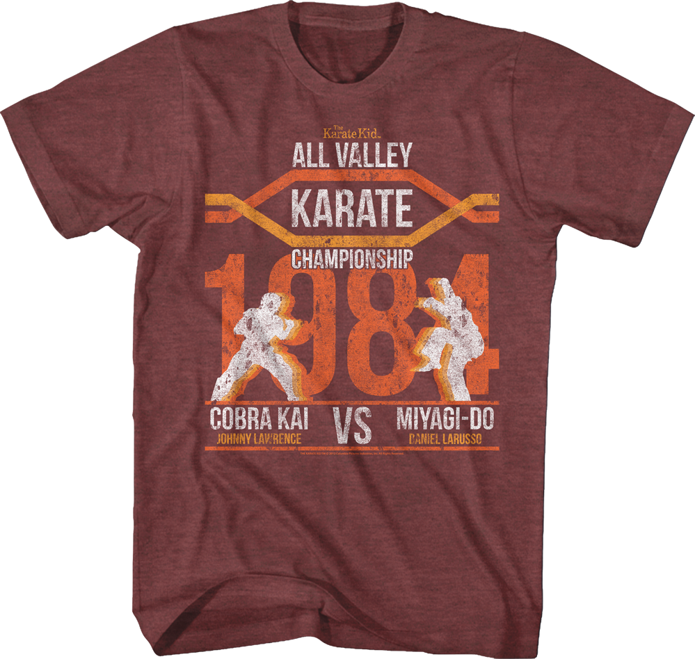 All Valley Championship Silhouettes Karate Kid T-Shirt