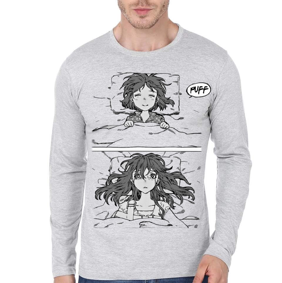 Anime Grey Full Sleeve T-Shirt