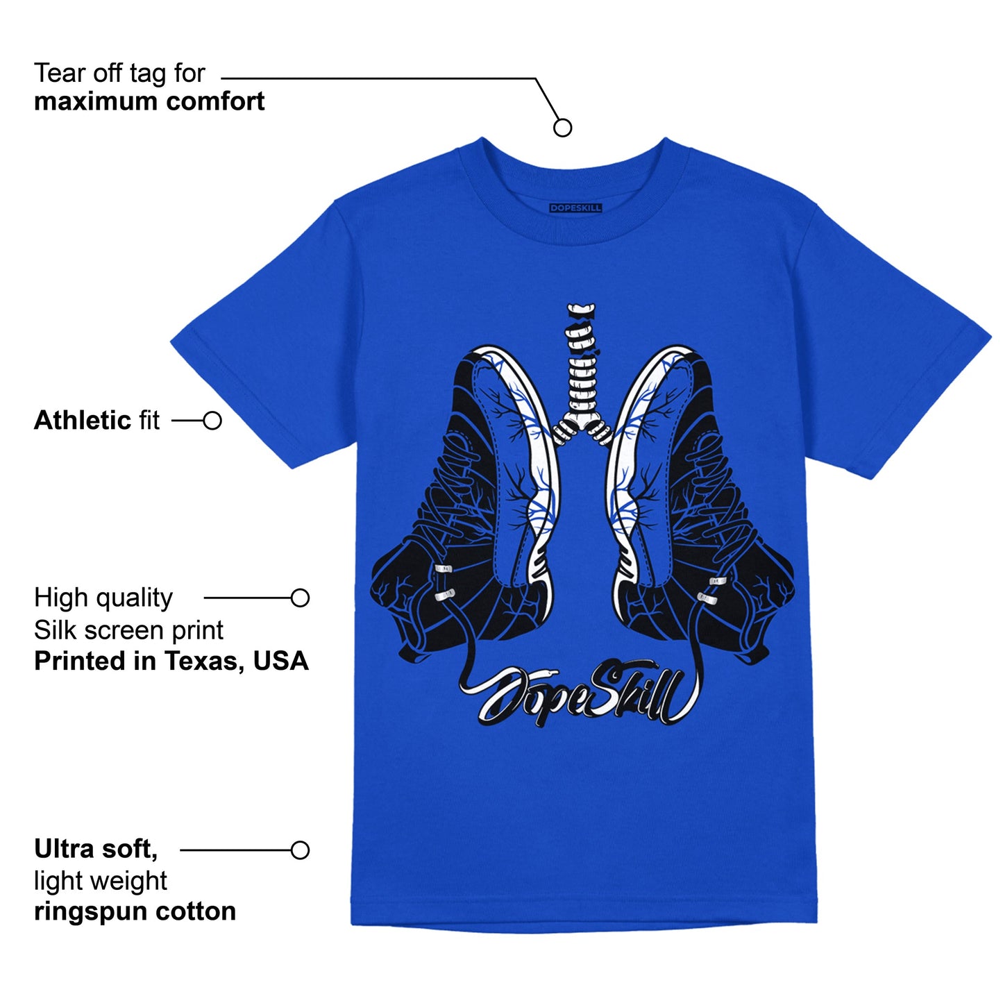 Hyper Royal 12s DopeSkill Hyper Royal T-shirt Breathe Graphic