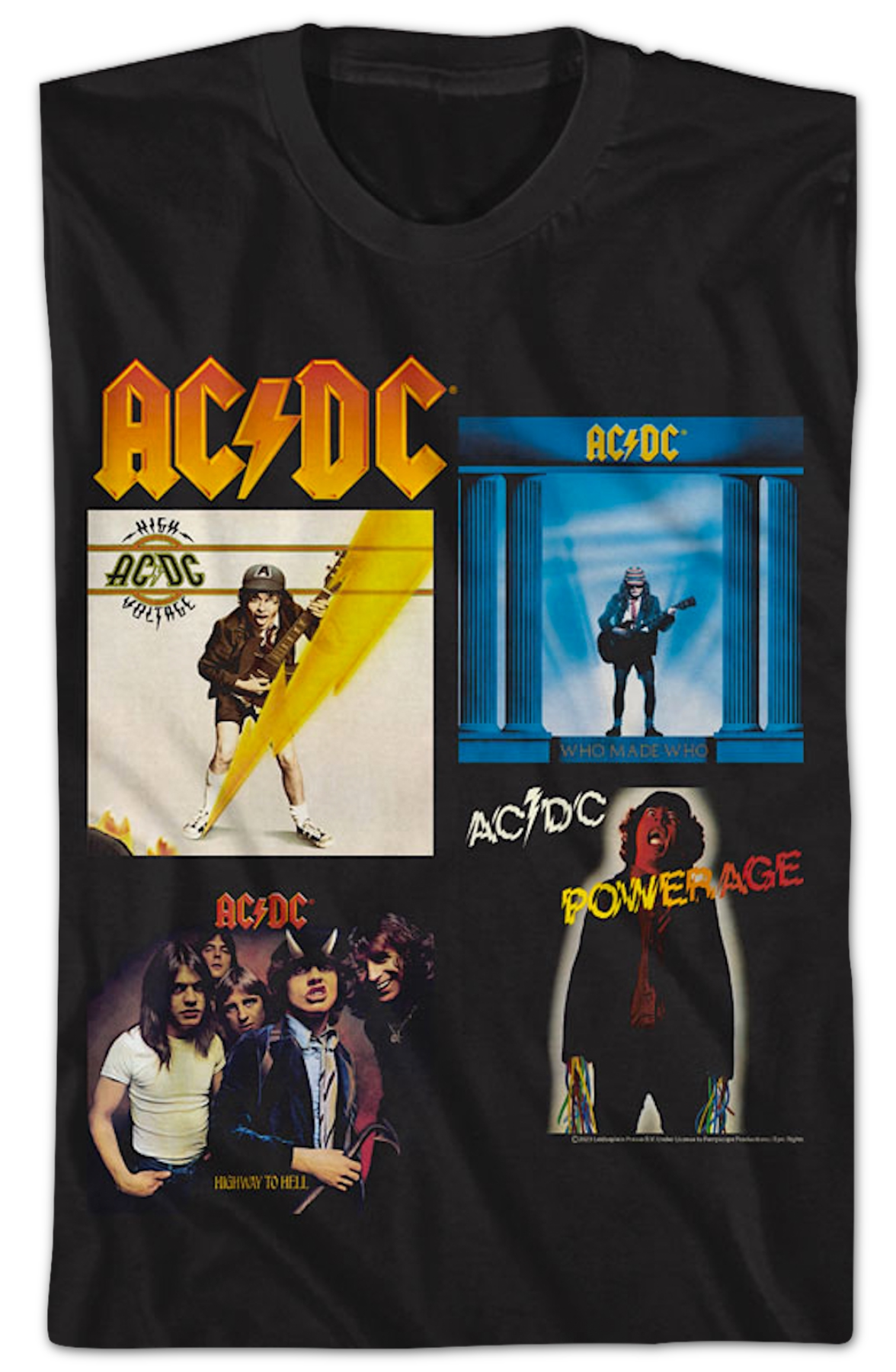 Classic Albums Collage ACDC Shirt